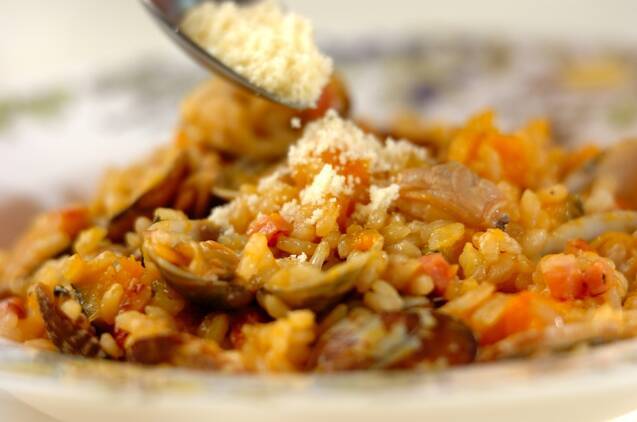 アサリとベーコンのリゾットの作り方の手順6