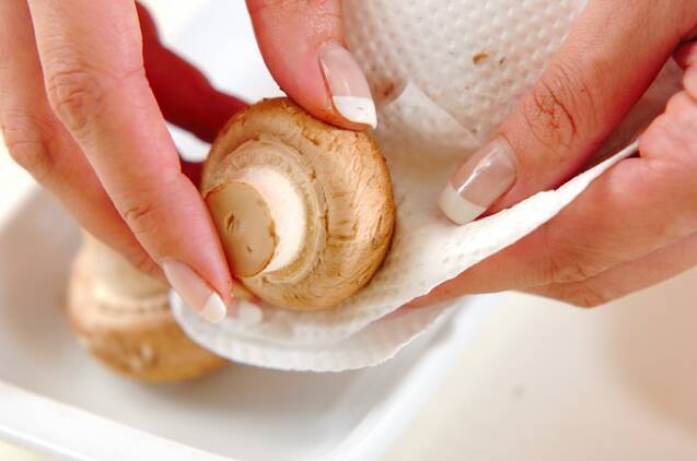 マッシュルームのサラダの作り方の手順1