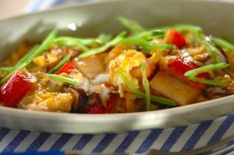 カニカマと卵のオイスター炒め