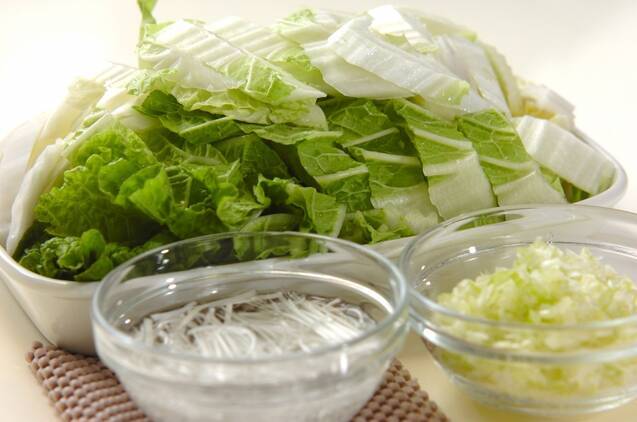 ピリ辛白菜炒めの作り方の手順1