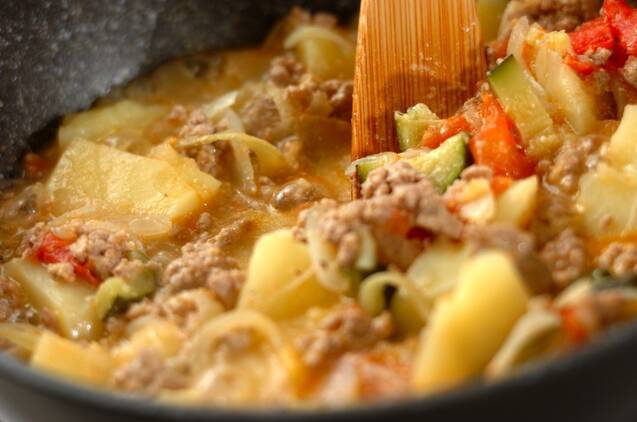 ひき肉と夏野菜のグラタンの作り方の手順6