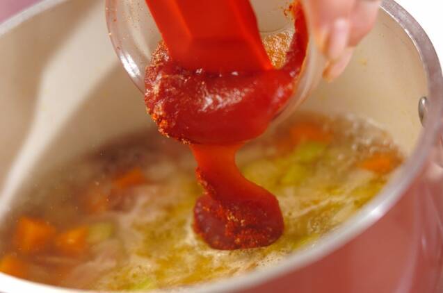 ベーコンと豆のスープの作り方の手順4