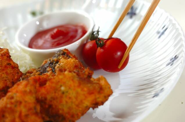 鮭のオランダ揚げの作り方の手順4