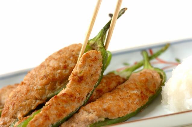 甘長唐辛子の肉詰めの作り方の手順4