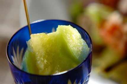 メロンのブランデーがけ