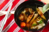 松茸とハモのお吸い物