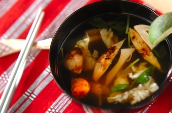 松茸とハモのお吸い物