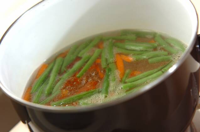 インゲンとニンジンのゴマ和えの作り方の手順4