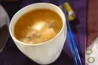 ジュンサイとミョウガのみそ汁