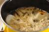 エノキと麩のみそ汁の作り方の手順4