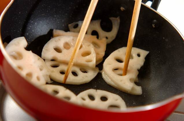 レンコンきんぴらの作り方の手順3