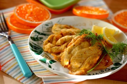 ハーブマスタードチキンのモチコ揚げ