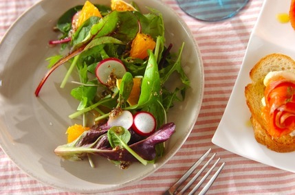 ラディッシュとオレンジのサラダ