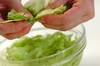 レタスの塩昆布あえの作り方の手順1