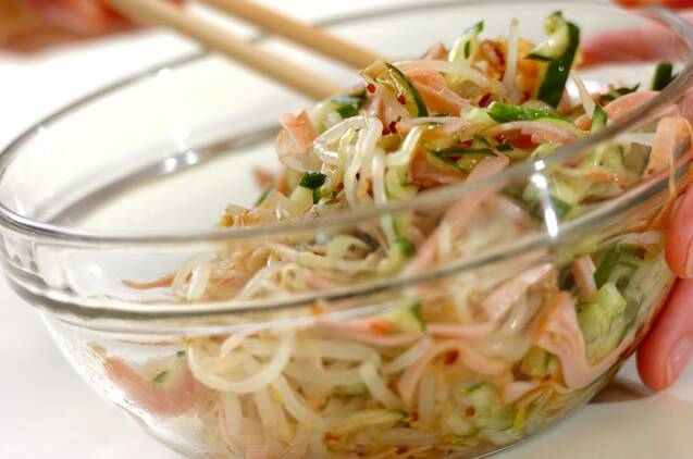 モヤシの粒マスタード和えの作り方の手順2