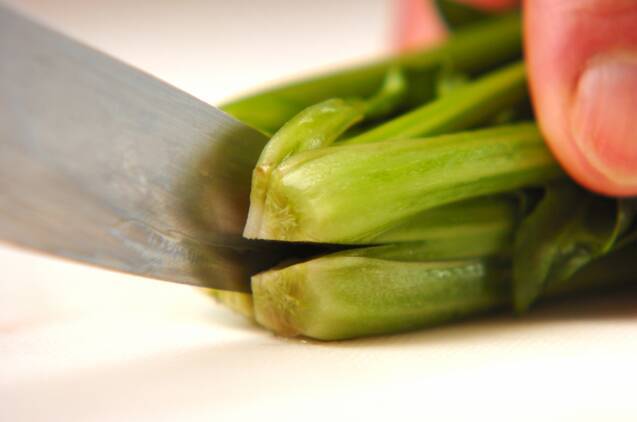 ホウレン草の山かけの作り方の手順1