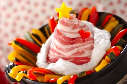 肉ツリーのトマト鍋