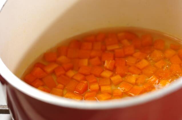 キューブ野菜の梅オイル和えの作り方の手順4