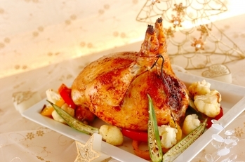 中華おこわを使った簡単ローストチキン