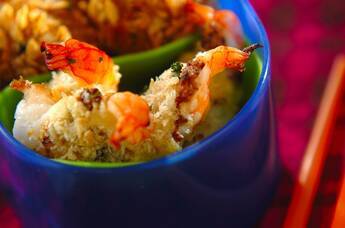 エビのチーズパン粉焼き