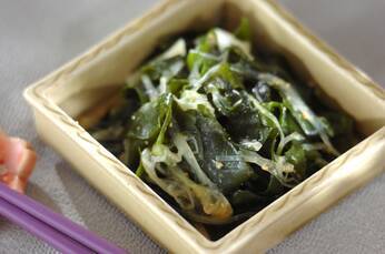 ネギとワカメのだし煮