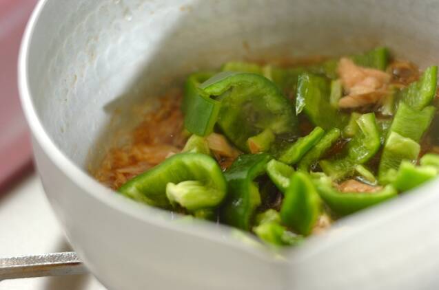 焼うどん・ピーマンとツナのサッと煮の作り方の手順4