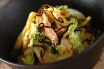 白菜とささ身の和え物