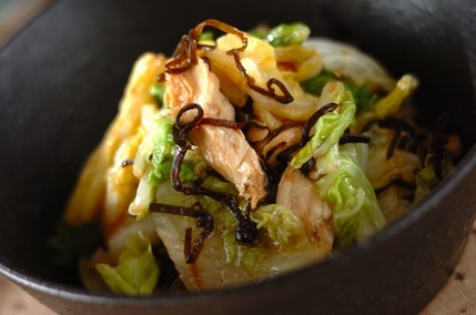 白菜とささ身の和え物