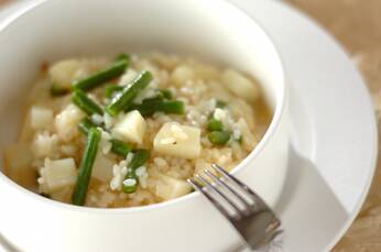 インゲンのシンプルリゾット