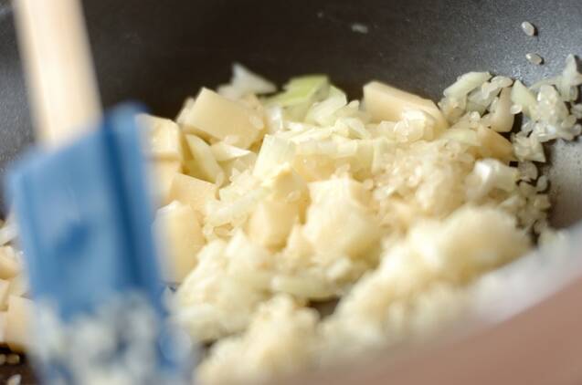 インゲンのシンプルリゾットの作り方の手順4