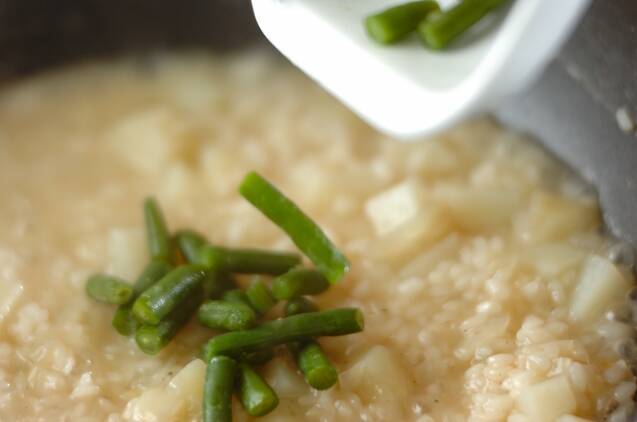 インゲンのシンプルリゾットの作り方の手順5