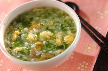 アサリとショウガの七草粥