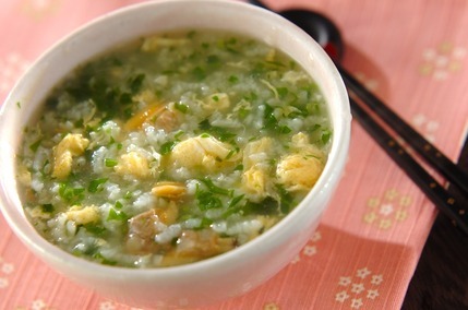 アサリとショウガの七草粥（七草がゆ）