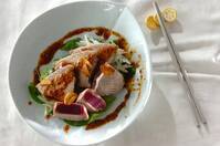 カツオステーキのマスタードソース