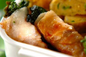 豚肉の菜の花巻き