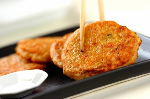 鶏ひき肉とキムチのチヂミの作り方の手順4