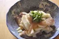 ウドとブリの刺身の酢みそ和え