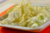 白菜と玉ネギのみそ汁の下準備1