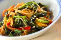 ホウレン草と卵のオイスター炒め