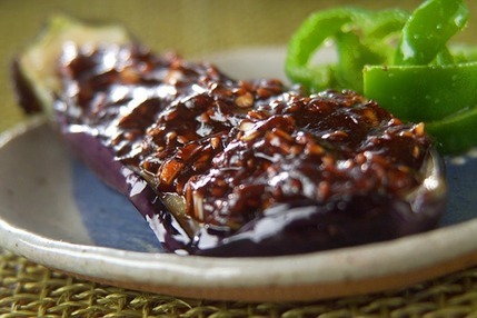 ナスの赤みそ田楽