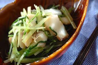 白身魚と水菜のポン酢和え