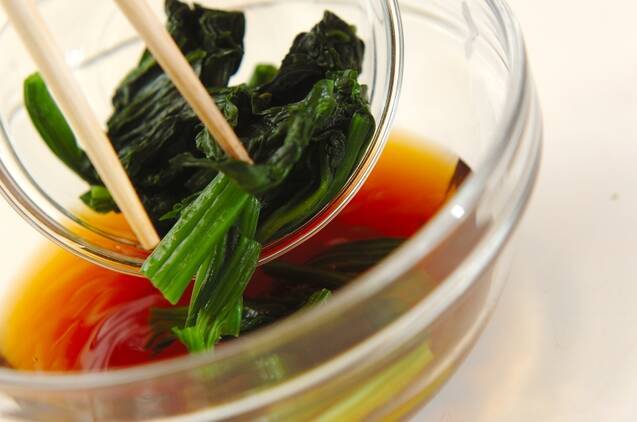 ホウレン草のお浸しの作り方の手順3