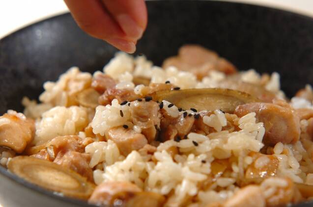 鶏肉とゴボウの混ぜご飯の作り方の手順5
