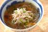 ささ身と春雨の中華スープの作り方の手順