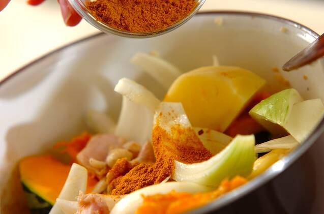 カボチャのカレーの作り方の手順6