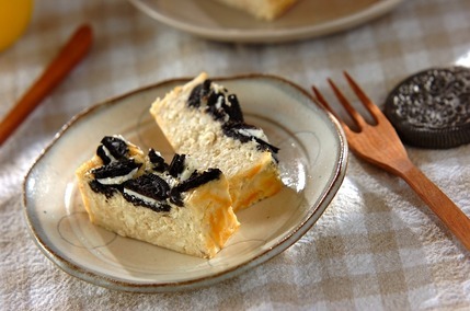 ザクザククッキー入りバナナチーズケーキ