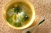 白菜とカニの中華スープの作り方の手順