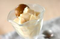 梅酒と豆乳のゼリー