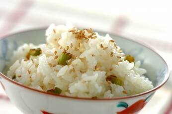 アスパラ混ぜご飯