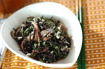 芽ヒジキとミョウガの白和え